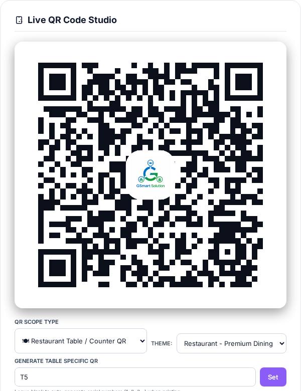 QR dining